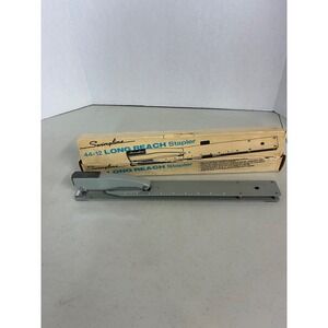 Vintage Swingline 44-12‎ Long Reach Stapler 12 Inch Throat Gray Metal with Box